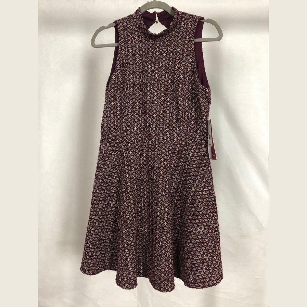 Emerald Sundae Ladies Metallic Fit & Flare Dress